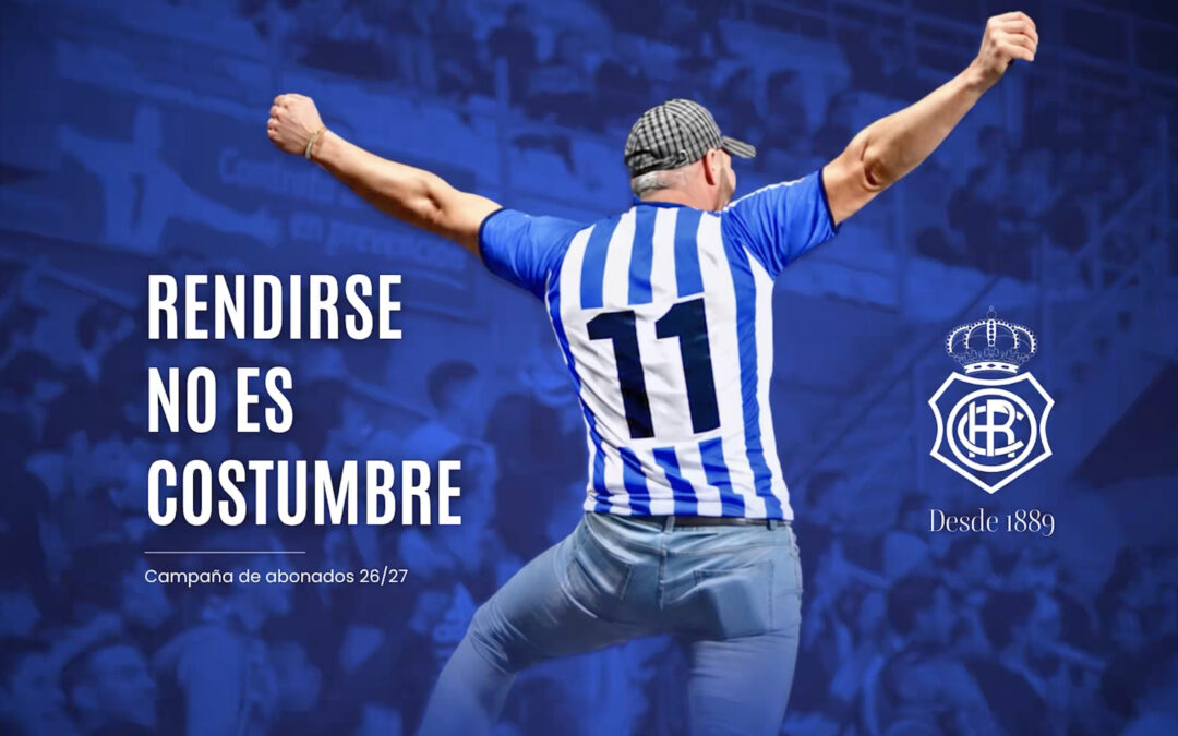 El Recreativo de Huelva lanza su campaña de abonados bajo el lema “Rendirse no es costumbre”